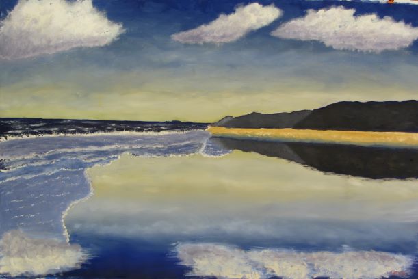 Summer Beach Oil Painting